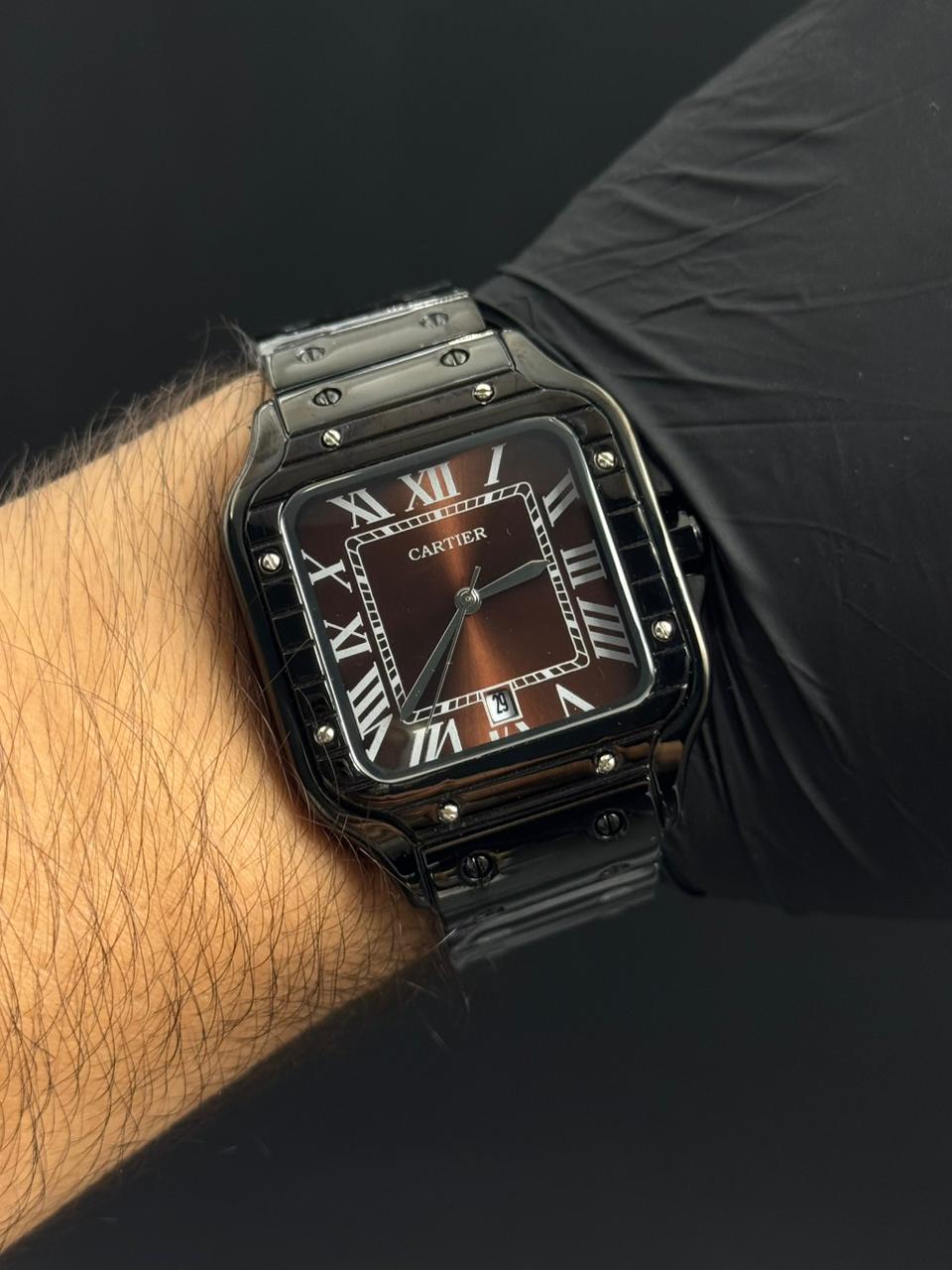 Cartier Santos Metálico Negro