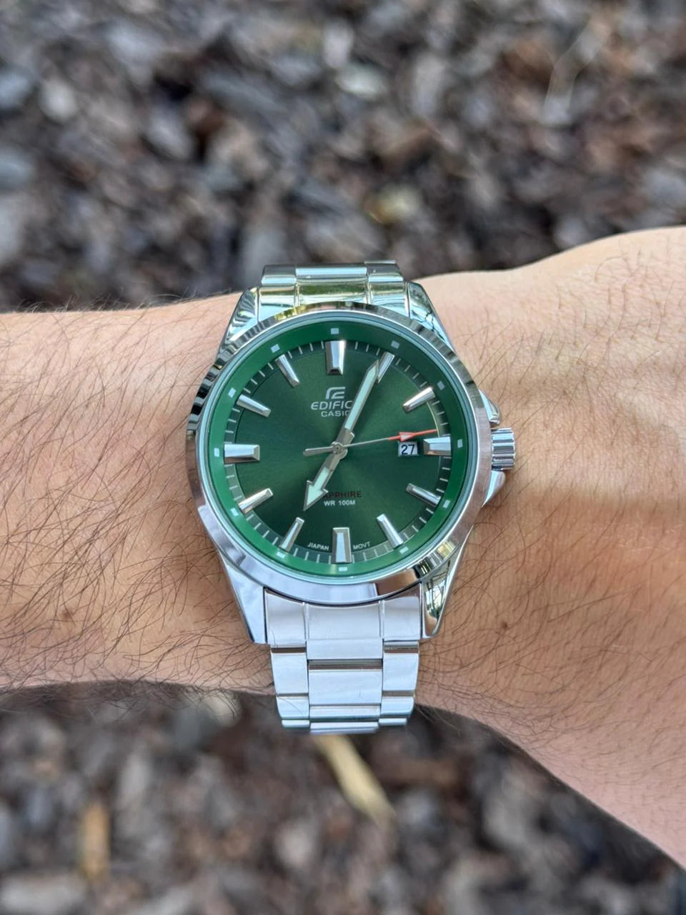 Casio Edifice Plateado Verde