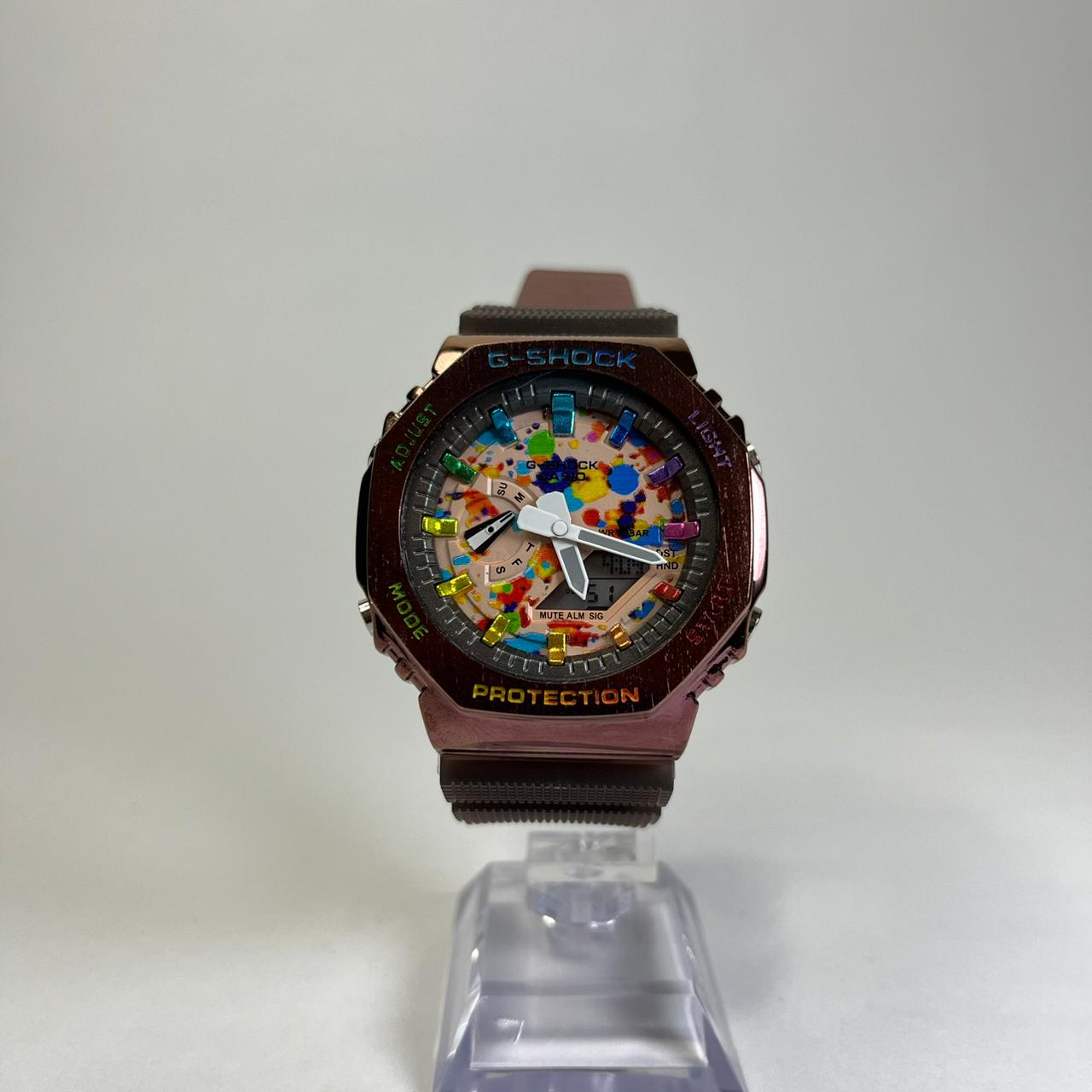 G-Shock Premium Metálico Café