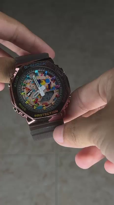 G-Shock Premium Metálico Café
