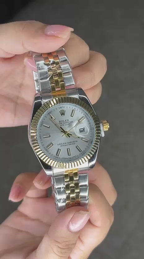 Rolex Trenzado Bicolor Dorado