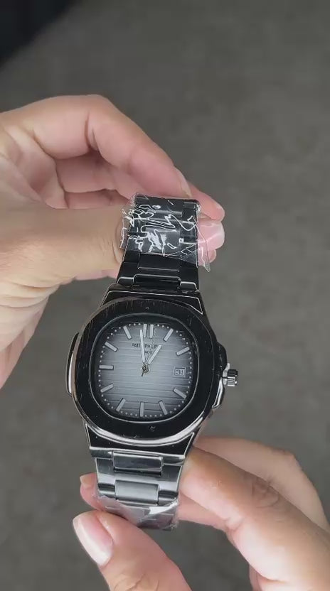 Patek Phillippe Negro Tablero Gris